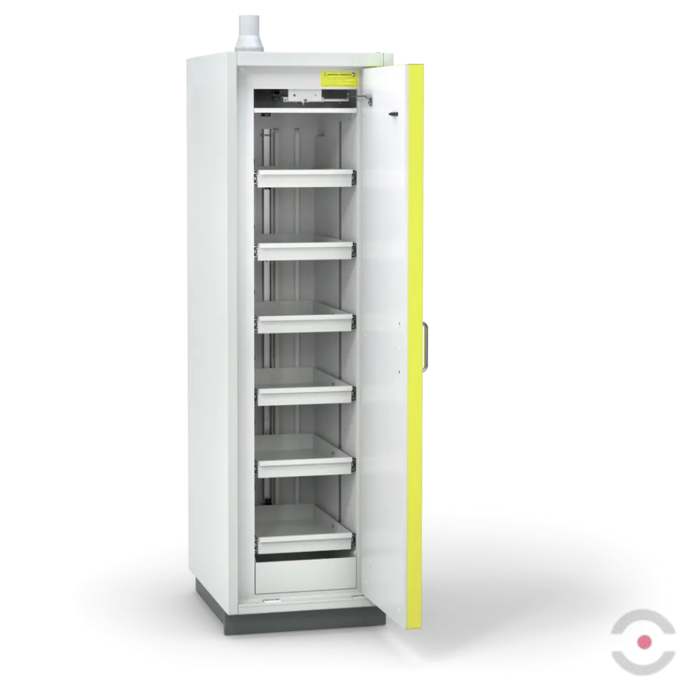 Szafa ognioodporna Topserw PRIME-90 ML, 6 półek wysuwanych, drzwi CLA żółte, CLASSIC, 90 min
