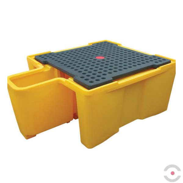 Wanna wychwytowa polietylenowa Topserw 1120 l, IBC 1*1000 l, przedział roboczy, kratownica, żółty, MEGA