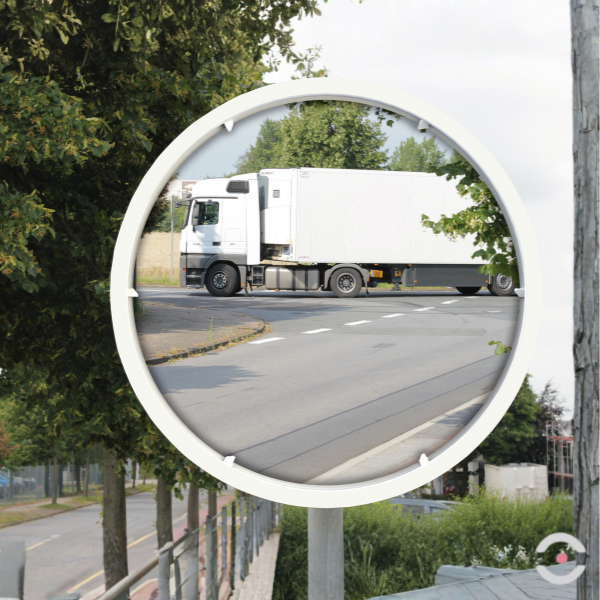 Lustro przemysłowe Dancop, Mont Blanc, 60 cm, akryl, białe