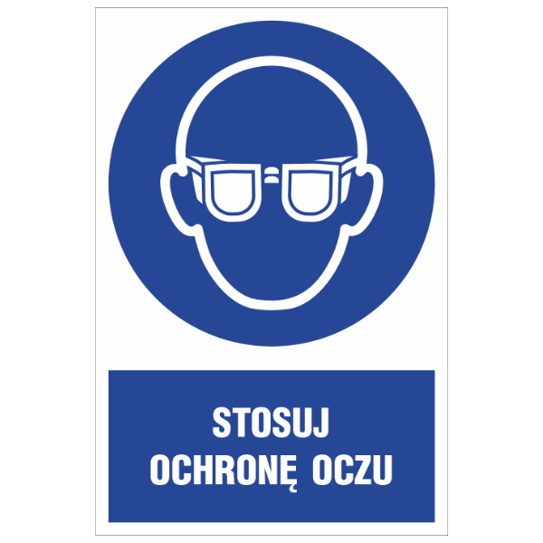 Znak BHP Stosuj ochronę oczu 200x300mm P (M004/1)