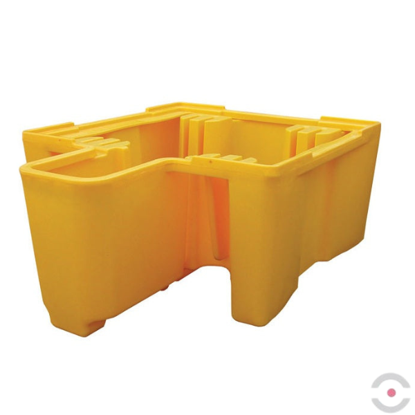 Wanna wychwytowa polietylenowa Topserw 1120 l, IBC 1*1000 l, przedział roboczy, bez kratownicy, żółty, MEGA