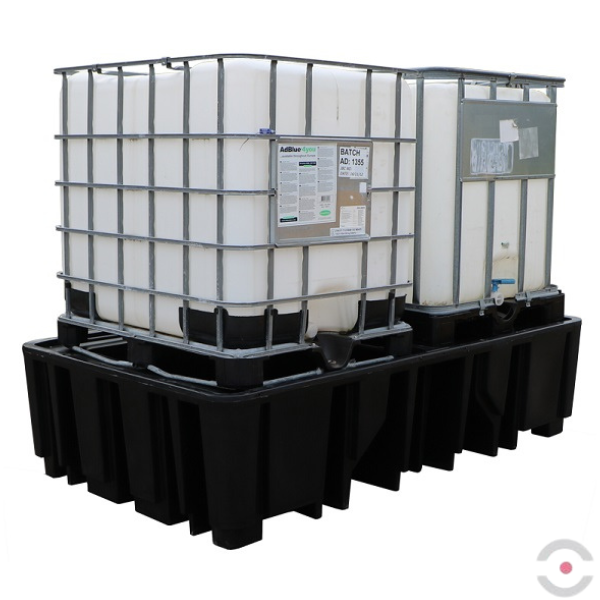 Wanna wychwytowa polietylenowa Topserw 1238 l, IBC 2*1000 l, bez kratownicy, czarny, MEGA