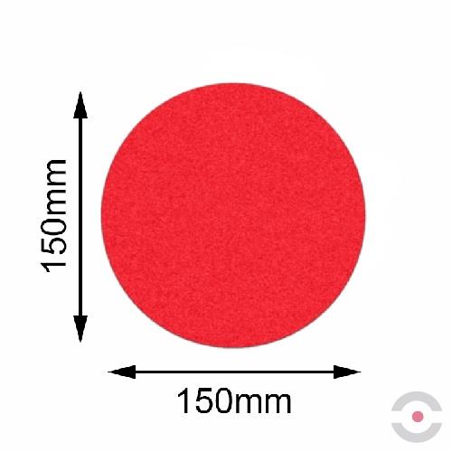 Oznakowanie podłogi z antypoślizgową powierzchnią SAFETY, koło, 150x150 mm, czerwona, opakowanie 10 szt