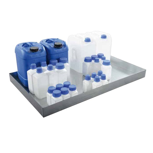 Wanienka wychwytowa, małe pojemniki, bez kratownicy, pojemność 30 l, galwanizowana