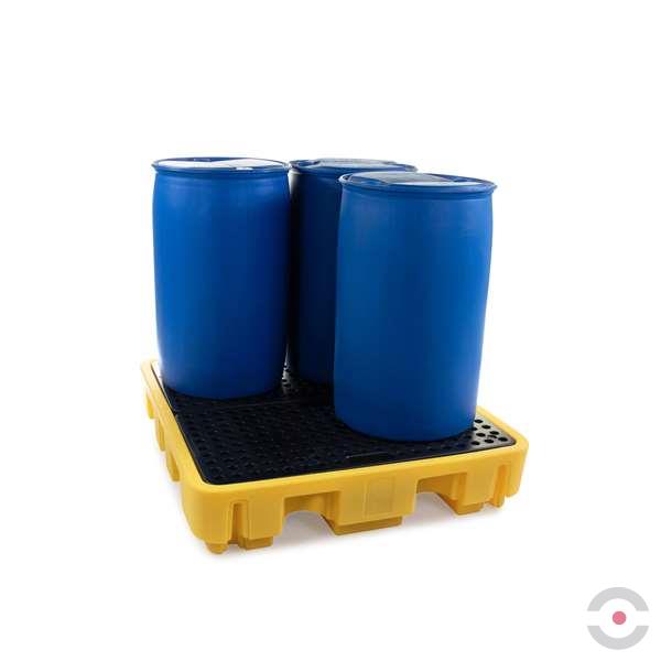 Wanna wychwytowa polietylenowa Topserw 250 l, beczka 4*200 l, kratownica, żółty, MEDIUM