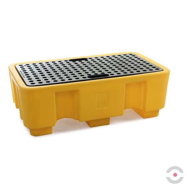 Wanna wychwytowa polietylenowa Topserw 250 l, beczka 2*200 l, kratownica, żółty, MEDIUM