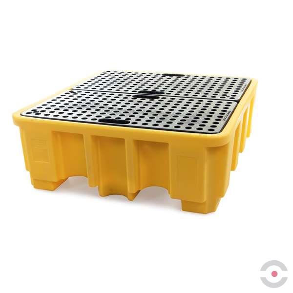 Wanna wychwytowa polietylenowa Topserw 485 l, beczka 4*200 l, kratownica, żółty, MEDIUM