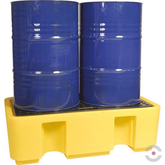 Wanna wychwytowa polietylenowa Topserw 250 l, beczka 2*200 l, kratownica, żółty, MEDIUM
