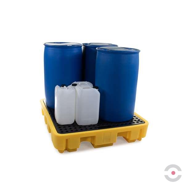 Wanna wychwytowa polietylenowa Topserw 250 l, beczka 4*200 l, kratownica, żółty, MEDIUM