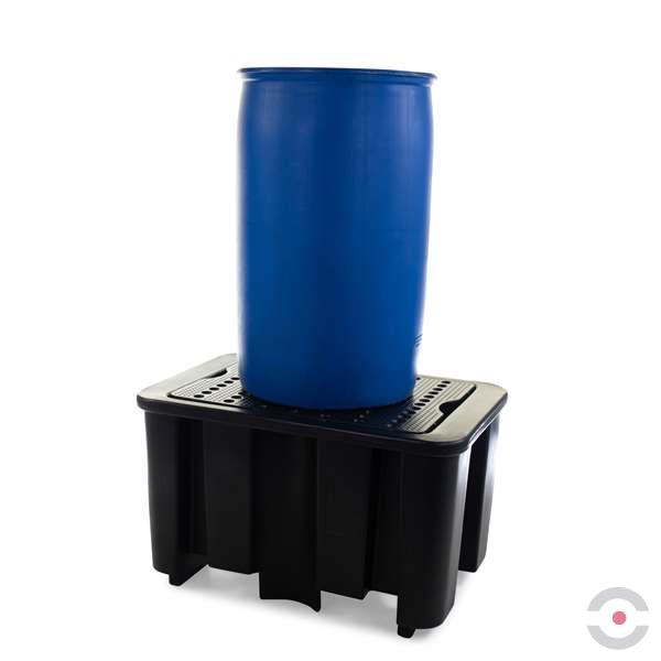 Wanna wychwytowa polietylenowa Topserw 230 l, beczka 1*200 l, kratownica, czarny, MEDIUM