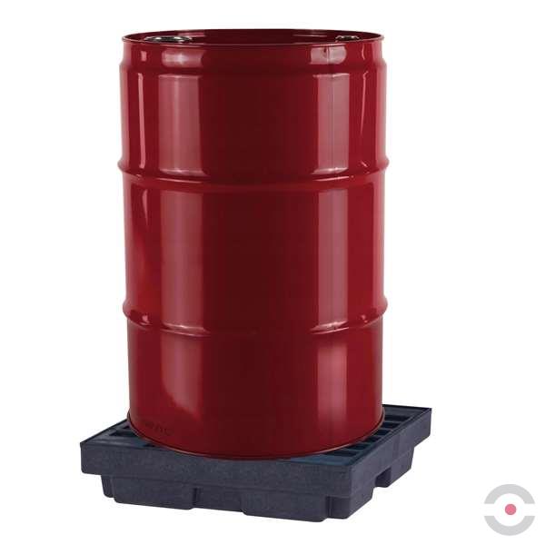 Platforma robocza Justrite 45 l, beczka 1*200 l, wanna wychwytowa, czarny, LOW