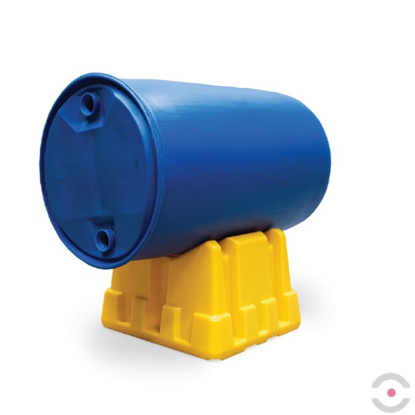 Stojak polietylenowy Topserw do beczek 200 l, żółty, DRUM STAND