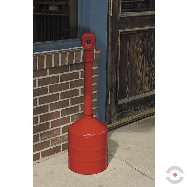 Popielnica zewnętrzna stalowa Heavy Duty na niedopałki, pojemność 19 l, czerwony