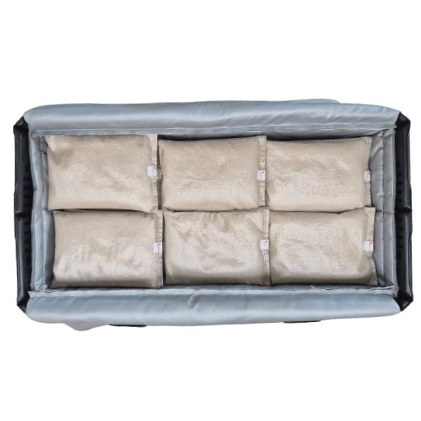 Pojemnik PG2 do transportu (ADR), składowania baterii i akumulatorów Topserw, 195 l, polietylen, mata elektroizolacyjna, wypełniacz PyroBubbles