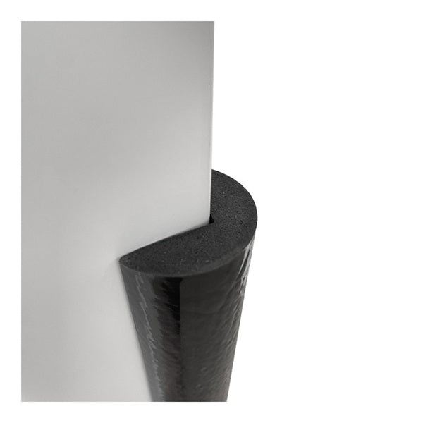 Elastyczny profil ostrzegawczo-ochronny Knuffi, typ A+ SOFT, czarny, 1000 mm