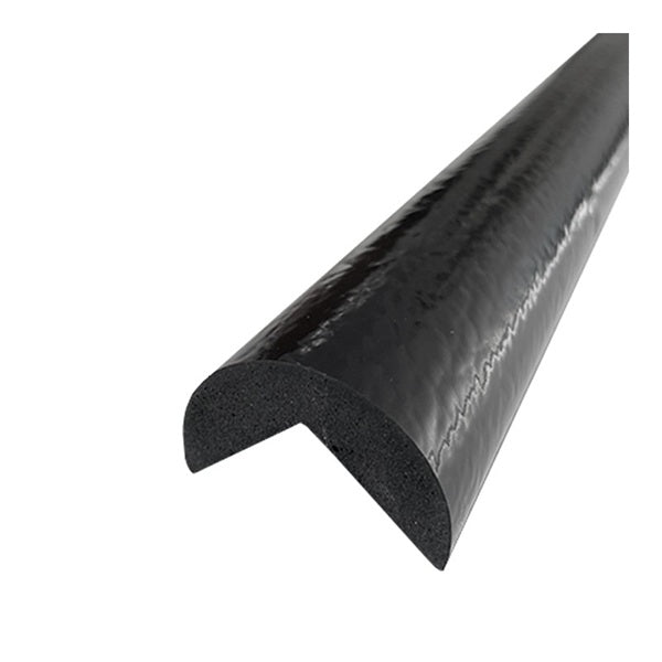 Elastyczny profil ostrzegawczo-ochronny Knuffi, typ A, czarny, 1000 mm