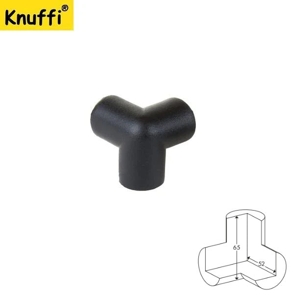 Narożnik ochronny blatu Knuffi, typ A3D, 3 wymiarowy, czarny