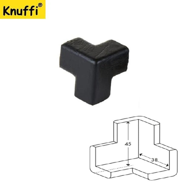 Narożnik ochronny blatu Knuffi, typ E3D, 3 wymiarowy, czarny