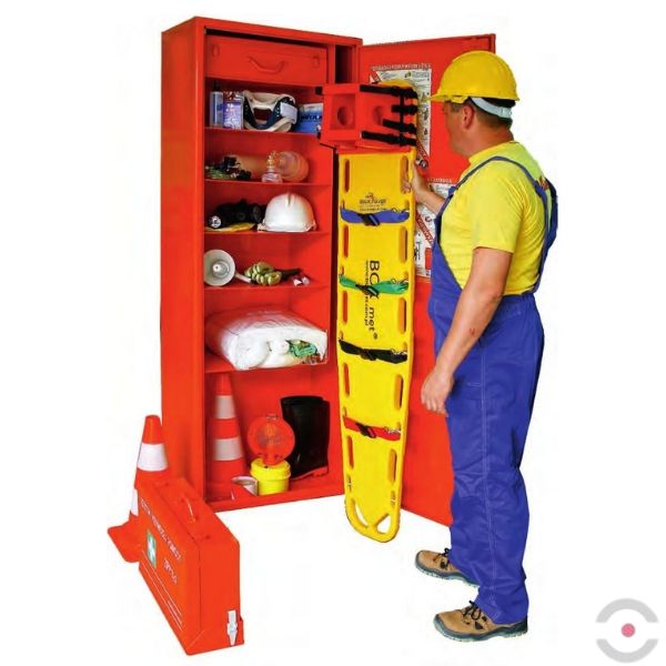 Punkt pierwszej pomocy dla przemysłu (produkcja), szafa, Zestaw Pierwszej Pomocy typu C, kolor pomarańczowy