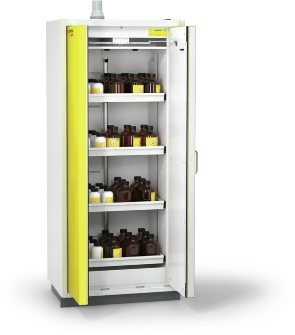 Szafa ognioodporna Topserw PRIME-90 L, 4 półki wysuwane, drzwi CLA/O żółte, CLASSIC, 90 min