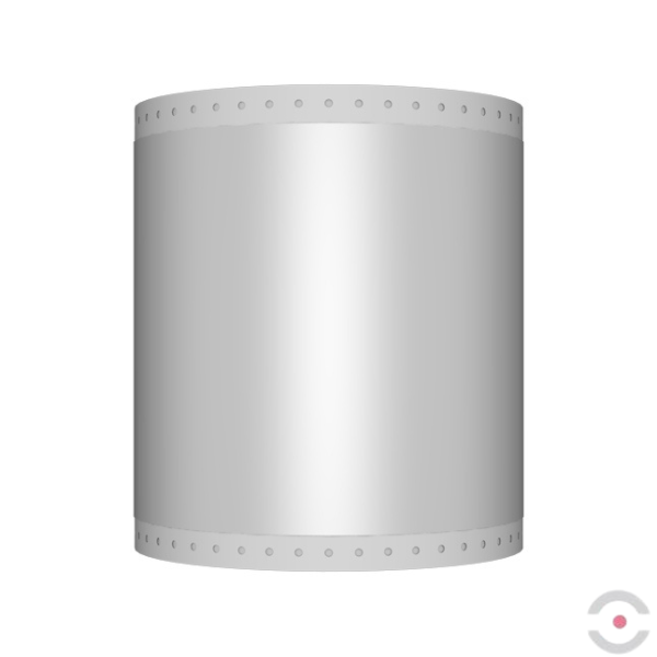 Taśma/rolka poliestrowa Industrial do etykiet, oznaczeń, S*D 15 mm*30 m, półbłyszczące aluminium