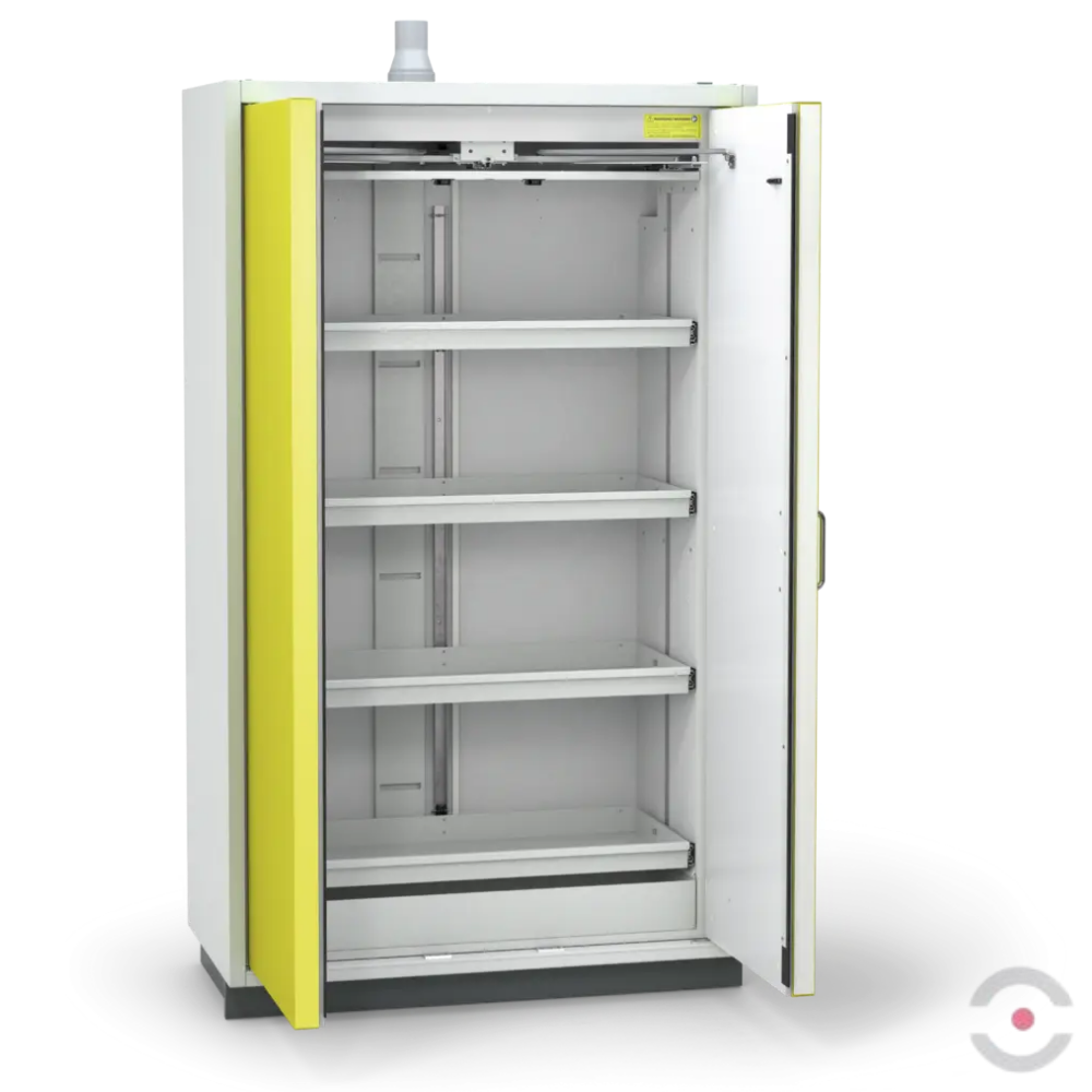 Szafa ognioodporna Topserw PRIME-90 XL, 4 półki wysuwane, drzwi CLA/O żółte, CLASSIC, 90 min