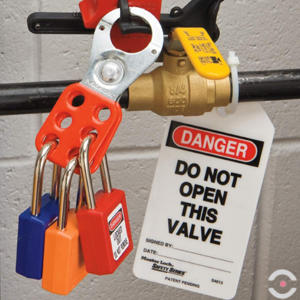 Kłódka bezpieczeństwa (Ex), korpus kompozytowy, kabłąk SN 4.76 mm, klucz KD, czerwona