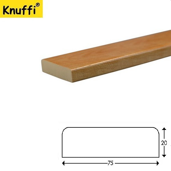 Elastyczny profil ostrzegawczo-ochronny Knuffi, typ S, drewno naturalny, 1000 mm