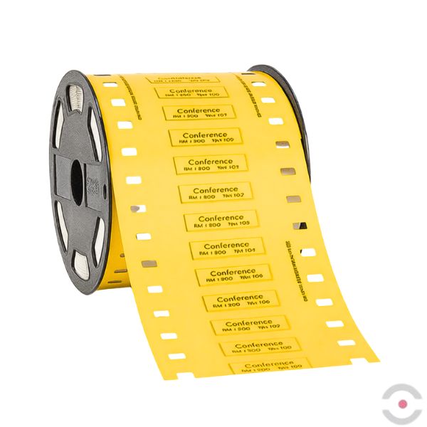 Etykiety, rurki termokurczliwe do kabli (taśma/sztuka), S*D 19*4,6 mm, 1000 szt., żółte