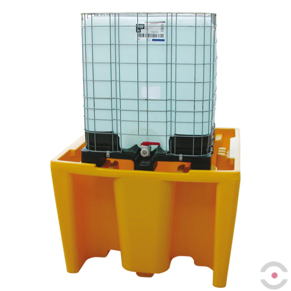 Wanna wychwytowa polietylenowa Topserw 1120 l, mauzer IBC 1*1000 l, bez kratownicy, żółty, MEGA