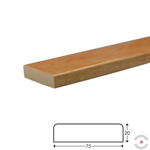 Elastyczny profil ostrzegawczo-ochronny Knuffi, typ S, drewno naturalny, 1000 mm