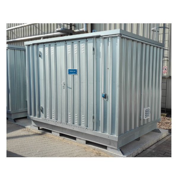 Magazyn chemiczny nieizolowany, Topserw,  SLH 3*2, S*G*W 3075*2075*2385 mm, 1000 l (2*KTC/IBC), galwanizowany, jednomodułowy