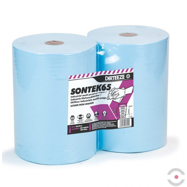 Czyściwo przemysłowe DIRTEEZE Sontek65, 2*rolka, arkusz 30*40 cm, 2*280 szt.