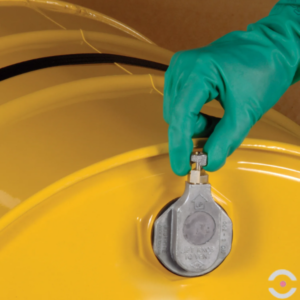 Odpowietrznik ręczny, beczka leżąca, stal nierdzewna, do płynów korozyjnych i rozpuszczalników, gwint 2", EU