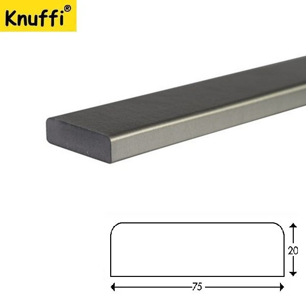 Elastyczny profil ostrzegawczo-ochronny Knuffi, typ S, srebrny, 1000 mm