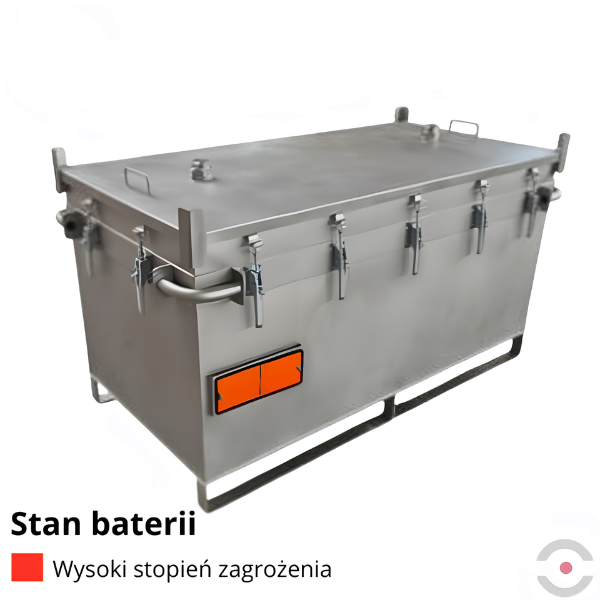 Pojemnik PG1 do transportu (ADR), składowania baterii Topserw, 953 l, stal nierdzewna, wypełniacz PyroBubbles