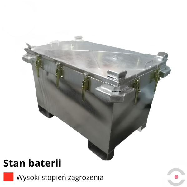 Pojemnik PG1 do transportu (ADR), składowania baterii Topserw, 422 l, stal ocynkowana, wypełniacz PyroBubbles