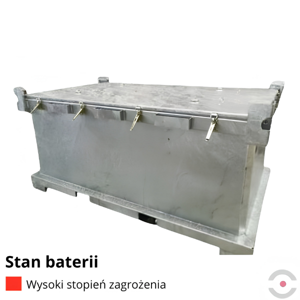 Pojemnik PG1 do transportu (ADR), składowania baterii Topserw, 2890 l, stal ocynkowana, wypełniacz PyroBubbles