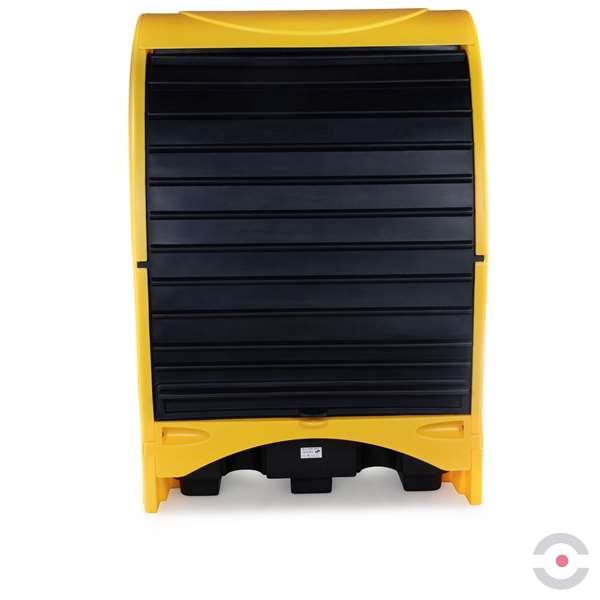 Stanowisko robocze polietylenowa Topserw 250 l, beczka 2*200 l, żółty/czarny, HARDCOVER