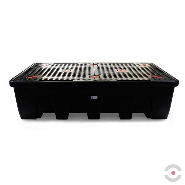 Zestaw magazynowy Topserw do składowania IBC 1*1000 l i opróżniania IBC *1000 l, czarny/żółty, EASY MEGA