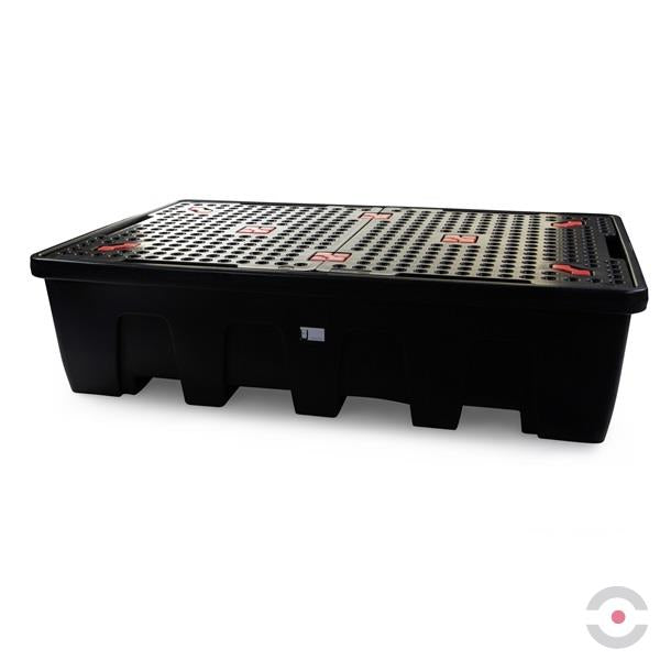 Zestaw magazynowy Topserw do składowania IBC 1*1000 l i opróżniania IBC *1000 l, czarny/żółty, EASY MEGA