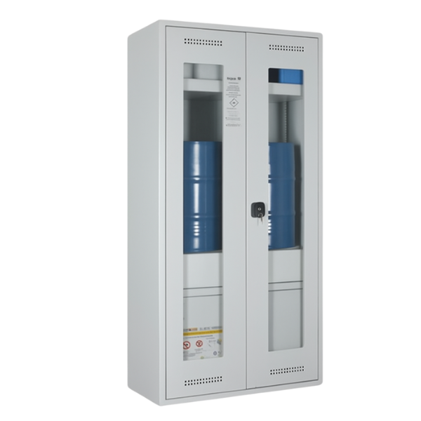 Szafa kombinowana Topserw COMBI-60 L, beczka 60 l, drzwi GL, szare, CHS FAS, 60 min
