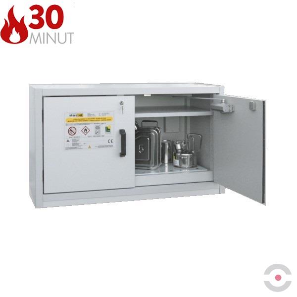 Szafa ognioodporna Topserw UNDER-30 L, 1 taca, blacha stalowa, drzwi szare, AUS, 30 min