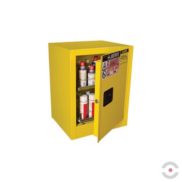 Szafa zabezpieczająca Aerozol 24 szt., zamknięcie ręczne, na materiały łatwopalne, 1-drzwiowa, żółty