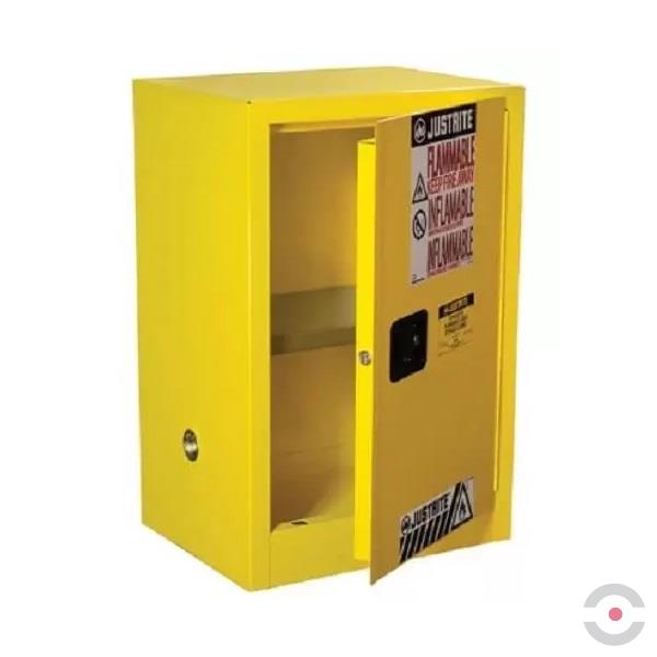 Szafa zabezpieczająca Kompaktowa 45 l, zamknięcie ręczne, na materiały łatwopalne,  1-drzwiowa, żółty