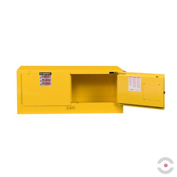 Szafa zabezpieczająca (palne) Justrite UPPER L, 45 l, 2-drzwiowa MS, żółty