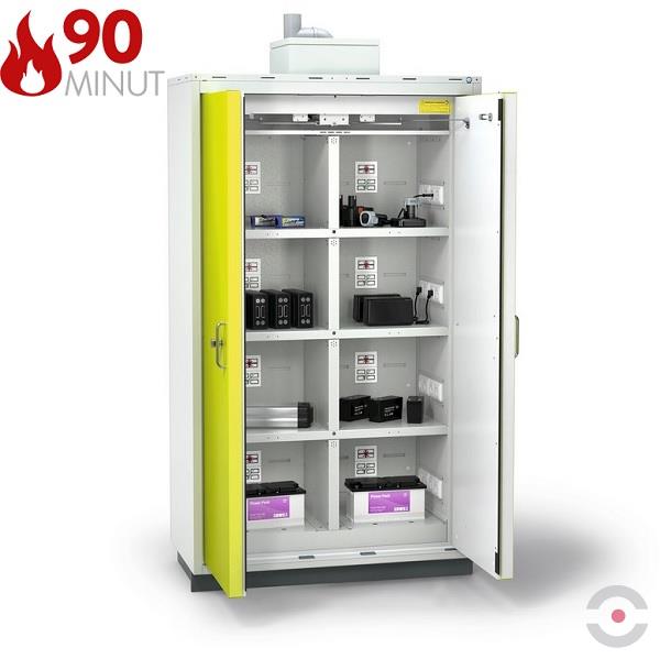 Szafa ognioodporna Topserw BATT-90 XL-2, ładowanie baterii, 230V, 6 półek, BATTERY, 90 min