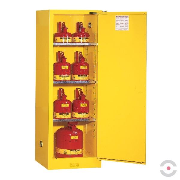 Szafa zabezpieczająca Slimline 83 l, samozamykacz, na materiały łatwopalne, 1-drzwiowa, żółty
