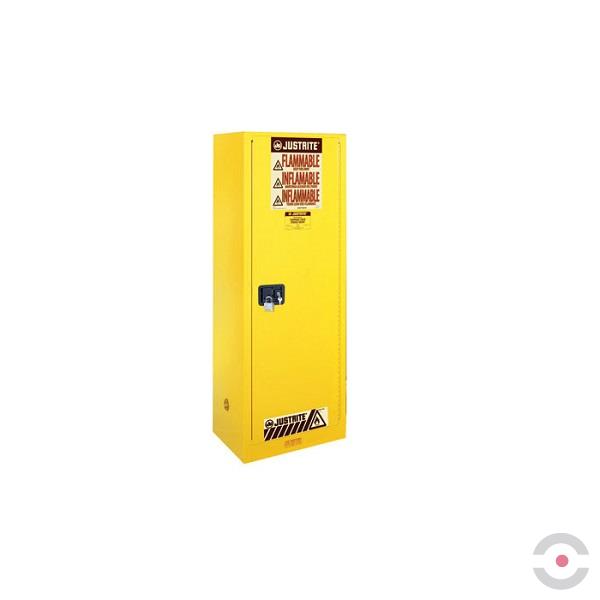 Szafa zabezpieczająca Slimline G 204 l, samozamykacz, na materiały łatwopalne, 1-drzwiowa, żółty