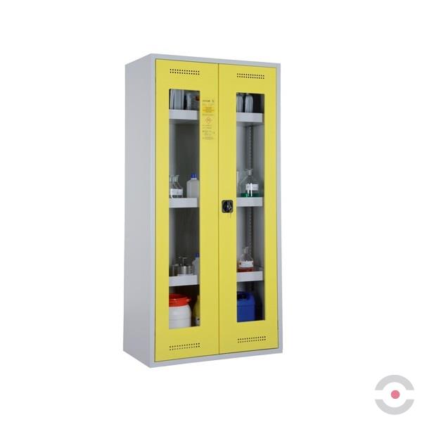 Szafa zabezpieczająca (trujące) Topserw MODUS L, 2-drzwiowa, CLA-GL żółte, 3 półki, CHS 950